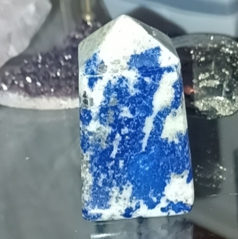 Lazorite with Pyrite Crystal Tower